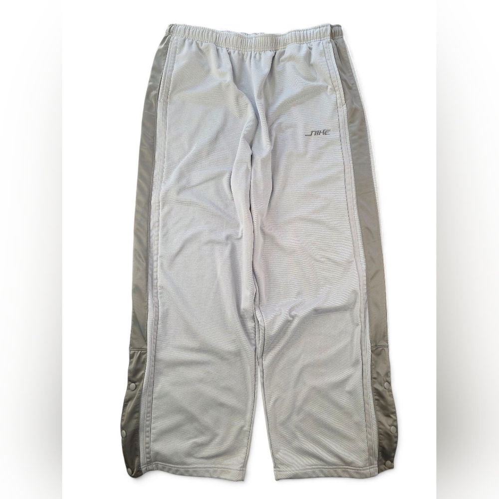 Nike Vintage Y2K Limited Edition Track Pants Gray XXL Snap Side Athletic Warm Up